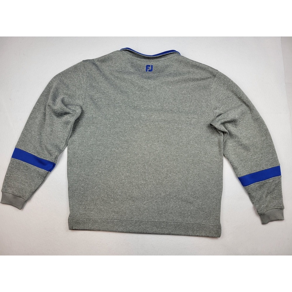 Footjoy 1/4 Zip Golf Sweatshirt Woodstone Embroidered Chest Logo Mens XL Striped - Picture 5 of 7